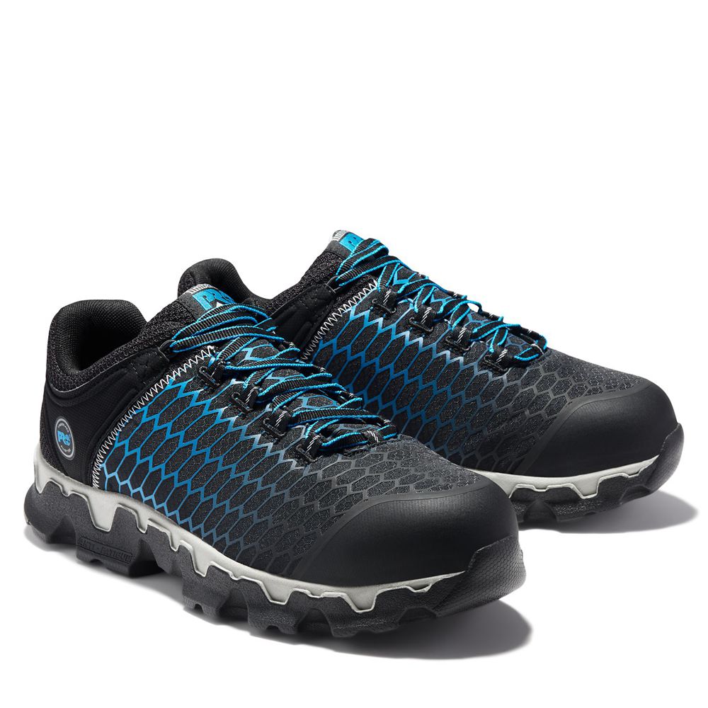 Zapatos De Seguridad Timberland Mujer Pro® Powertrain Sport Alloy Toe Eh Negras/Azules - Chile SVZ-4